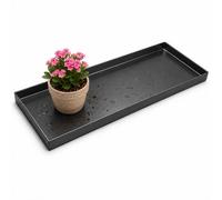 Stainless Steel Drip Tray with 2cm Raised Edge - Leakproof Plant Saucer, Multi-Use Drain Pan (39.8x4.7in/101x12cm) for Indoor & Outdoor Gardening