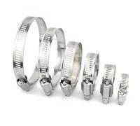 Stainless Steel Drive Hose Clamps Adjustable Water Pipe Tri Gear Worm Fuel Tube Spring Cramps Fixed Clip,6,12mm 2pcs(59-82mm 2pcs)
