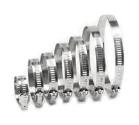 Stainless Steel Drive Hose Clamps Adjustable Water Pipe Tri Gear Worm Fuel Tube Spring Cramps Fixed Clip,8,12mm(21-44mm)