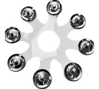 Stainless Steel Drum Cymbals Replacement Tambourine Drums Bells Cymbals Stand Tambourine Attachment Percussion Instrument Accessories