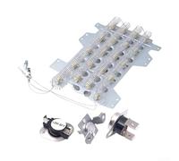 Stainless Steel Dryer Heater DC47-00032A 9.8x6.5in | Includes heater, thermal fuses, high limit thermostat, 3700W power, drying performance