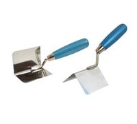 Stainless Steel Drywall Corner Tool for Plastering and Finishing | Inner & Outer Trowel Set | 8x6 cm Working Blade with 11.5 cm Handle | for Durable Masonry Wall