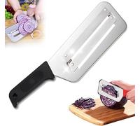 Stainless Steel Dual Blade Cutter, 2025 New Cabbage Shredder for Coleslaw, Stainless Steel Shredder Knife, Sharp Blades Durable Cutter, Easy to Clean (Black-1PCS)