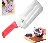 Stainless Steel Dual Blade Cutter, 2025 New Cabbage Shredder for Coleslaw, Stainless Steel Shredder Knife, Sharp Blades Durable Cutter, Easy to Clean (Red-1PCS)