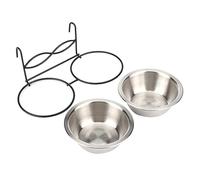 Stainless Steel Dual Hanging Pet Bowl | Food & Water Feeder for Dogs/Cats/Puppies | Cage Hook Design | Long - lasting & Simple to Maintain | 13cm x 4cm