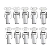 Stainless Steel Duck Billed Toggle Latch Spring Loaded Toggle Latch Hasps - 10 PCS Stainless Steel Mini Lock for Cabinet Drawer(Color 1)