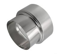 Stainless Steel Duct Reducer 120mm to 100mm Heat Resistant Ventilation Pipe Connector Adapter for Chimney Fireplace Stove Oven Ducting System Silver