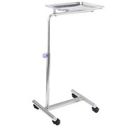 Stainless Steel Durable Multi-Purpose Adjustable Height Mobile Medical Utility Cart on Wheels with Storage for Salon/Tattoo/Spa/Clinic/Lab/Hospital/Dentistry