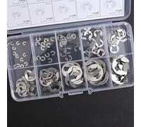 Stainless Steel E Clips Kit 120pcs M1.5-M10mm External Retaining Ring Assortment Set for Shaft Fastener Grooved Shafts Moving Parts