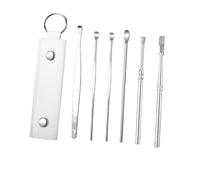 Stainless Steel Ear Pick Set Ear Cleaner Earpick Sticks Wax Removal Tool Care Cleanser Spoon Earwax Remover(White)