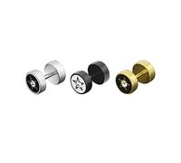 Stainless Steel Earrings Hypoallergenic, Stud Earrings Silver Black Gold 3PCS/3 Pairs Star With Cubic Zirconia White Men Earrings Stud