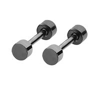 Stainless Steel Earrings Women and Men, Stud Earrings Silver/Black/Gold Round 3MM-14MM Stud Earrings Womens Set