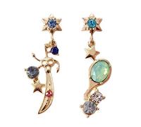 Stainless Steel Earrings Women's Beauty Earrings Star Earrings Women's Lightweight Dangle Earrings 1 Pair Anime Beauty Warrior Star Uranus and Neptune Amulet Earrings, Stainless Steel Metal