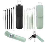 Stainless Steel Earwax Remover Tool Set 7 Piece | Ear Cleaning Kit with Ergonomic Design | Safe, Reusable, Hygienic Earwax Removal Tools with Portable Case for Home and Travel Use