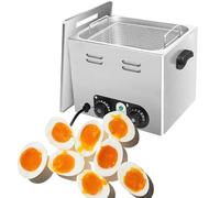 Stainless Steel Egg Boiler, With Mesh Basket, 45 Pcs Large Capacity Electric Poached Maker, Temperature Control & Timer, Commercial Egg Boiler