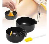 Stainless Steel Egg Cooker,Egg Ring,Egg Ring,Stainless Steel Egg Poacher,Collapsible Hang Ear Egg Boiler Poached Egg Maker,Non-stick Egg Poacher for Perfect Boiled Eggs for Kitchen Tool (1 set)