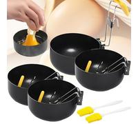 Stainless Steel Egg Cooker,Egg Ring,Egg Ring,Stainless Steel Egg Poacher,Collapsible Hang Ear Egg Boiler Poached Egg Maker,Non-stick Egg Poacher for Perfect Boiled Eggs for Kitchen Tool (2 set)