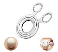 Stainless Steel Egg Cutter & Shell Remover - Adjustable Egg Topper for Soft/Hard Boiled Eggs | 3-in-1 Kitchen Tool with Safety Guard | Dishwasher Safe & Rust-Proof for Deviled Eggs, Breakfast Prep