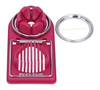 Stainless Steel Egg Cutter Wire Egg Slicer Divider for Hard Boiled Eggs Kitchen Tool Safe Easy to Use Durable Food Grade PP Material 304 Stainless Steel 20cm x 9cm Includes 2 Rings (Rose Red)