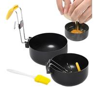 Stainless Steel Egg Maker with Non-Stick Poached Egg Pan & Rings (2PCS)