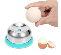 Stainless Steel Egg Piercer, Anti-Burst Egg Poker with Sturdy Base and Retractable Pin, Needle Eggs Piercer Hole Seperater, Great Eggshell Peeler Tool for Hard Boiled or Raw Eggs(Blue)