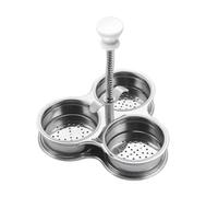Stainless Steel Egg Poacher, 3-Cavity Non-Stick Egg Pan | Kitchen Egg Mold for Breakfast, Household Cooking, Steaming, Frying and Boiling on the Kitchen Counter