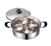 Stainless Steel Egg Poacher, 4 Cup Eggs Poaching Pan, Poached Egg Maker, Non Stick Steamer Pan, Kitchenware Rust Resistant Cooker For Kitchen Induction Cooktop Stove Top Breakfast Brunch