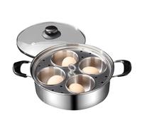 Stainless Steel Egg Poacher, 4 Cup Poached Egg Maker, Non-Stick Steamer Pan, Rust-Resistant Kitchenware, Easy to Use, Ideal for Breakfast, Brunch, and Everyday Cooking