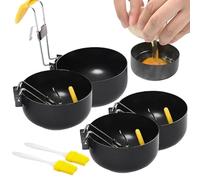 Stainless Steel Egg Poacher, Poached Egg Maker, Egg Poacher Pan with Egg Rings, Collapsible Hang Ear Egg Boiler, Non-Stick Egg Poacher Perfect for Boiled Eggs Kitchen Tool (4PCS)