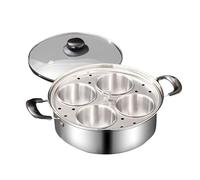 Stainless Steel Egg Poaching Pan - Small Household 4-grid Egg Steamer - Detachable Design,suitable for Steaming Eggs,making Soup,hot Pot,Breakfast Brunch Cooking,for Induction Cooktop Stove Top