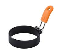 Stainless Steel Egg Ring Pancake Ring Set with Silicone Handle - Non-Stick Fried Egg Molds & Pancake Shapers for Breakfast Sandwiches Omelettes