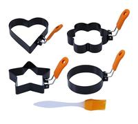 Stainless Steel Egg Rings - Egg with Pan Handle, Stainless Steel Fried Egg Rings | Non-Stick Pancake Ring Mold, Egg Rings for