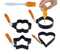 Stainless Steel Egg Rings | Fried Egg Baking Shaper - Stainless Steel Cooking Rings Pancake Mold for Cooking Pancakes Crumpets