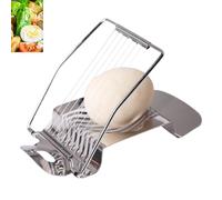 Stainless Steel Egg Slicer for Hard Boiled Eggs,Multifunctional Kitchen Tool with Sharp Wire for Slicing Strawberry,Banana,Dishwasher Safe & Heavy Duty Design,Perfect for Breakfast,Boiled Egg Cutter