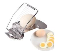 Stainless Steel Egg Slicer for Hard Boiled Eggs - Multifunctional Tool for Slicing Strawberry, Banana, and Ham - Perfect for Breakfast