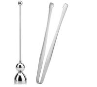 Stainless Steel Egg Topper & Cracker Set with Kitchen Tongs - Boiled Egg Shell Remover Tool, Egg Peeler & Cutter for Soft & Hard Boiled Eggs - Egg Separator Tool
