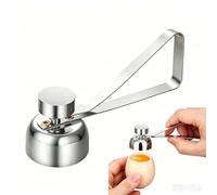 Stainless Steel Egg Topper Opener 1pc Large Eggshell Cutter Tool 304 Food Grade Stainless Steel for Soft Hard Boiled Eggs Breakfast Baby Food Baking Silver