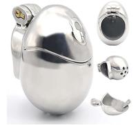 Stainless Steel Egg Type Chastity Cage Full Bondage Penis Cage Chastity Belt Extreme Cb6000 Sm Bondage Men Sex Sex Toys Fetish Chastity Cage BDSM(Ohnestachelring,48mm)