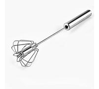 Stainless Steel Egg Whisk, Hand Push Rotary Whisk Blender, Versatile Milk Frother, Hand Push Mixer Stirrer for Blending, Whisking, Beating & Stirring (12in)