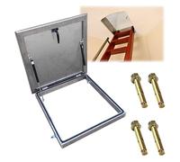 Stainless Steel Egress Window Well Cover with Support Rods, Multi-angle Roof Hatch for Attic Exit and Basement Ventilation