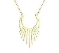 Stainless Steel Egypt Symbol Moon Sunlight Pendant Half Sun Necklace Women Men Delie Jewelry Gifts