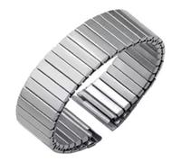 Stainless Steel Elastic Stretch Strap 22mm Men Women Metal Expansion Strap(Silver,22MM_L-153MM)