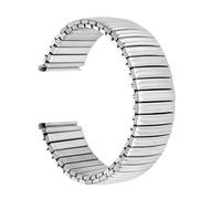 Stainless Steel Elastic Watch Band 12mm 14mm 16mm 18mm 20mm Retractable Wristband Unisex Strap Replacement Bracelet For Traditional Or Smart(Silver,20mm)