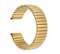 Stainless Steel Elastic Watch Band 12mm 14mm 16mm 18mm 20mm Retractable Wristband Unisex Strap Replacement Bracelet For Traditional Or Smart(Gold,18mm)