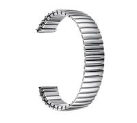 Stainless Steel Elastic Watch Band 20mm 22mm Metal Watch Band Polished Matte Watch Band Unisex Watch Band Watch Replacement Band For Traditional Or Smart Watch Uhrenarmband(Polished Silver_22mm)