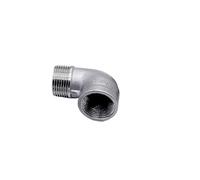 Stainless Steel Elbow, 1/8" 1/4" 3/8" 1/2" 3/4" Stainless Steel SS304 Female X Male 90 Elbow Threaded Pipe Fittings for Water Gas Oil(1/8")