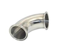 Stainless Steel Elbow, 1PC 3/4"- 4" 90 Degree Elbow Sanitary Stainless Steel 1.5 Tri Clamp Connector Pipe Fitting(45mm X Ferrule 64)