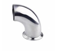 Stainless Steel Elbow, 1PC One Side Butt Weld Tri Clamp SS304 Stainless Steel 90 Degree Elbow Sanitary Pipe Fitting(57mm x Ferrule 77.5)