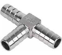 Stainless Steel Elbow,Hose Barb Elbow, 1pcs 304 Stainless Steel T-Shaped Tee, 6 8 10 15 20 25 26 32 38 40 50mm Hose Barb Hose Connector Pagoda Pipe Joint(38mm)