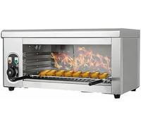 Stainless Steel Electric Cheese Melter Grill - 2000W Commercial Salamander Broiler Countertop Oven, Adjustable Grid, 50-300°C, for Carnivores-
